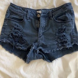 Guess high waisted jean shorts